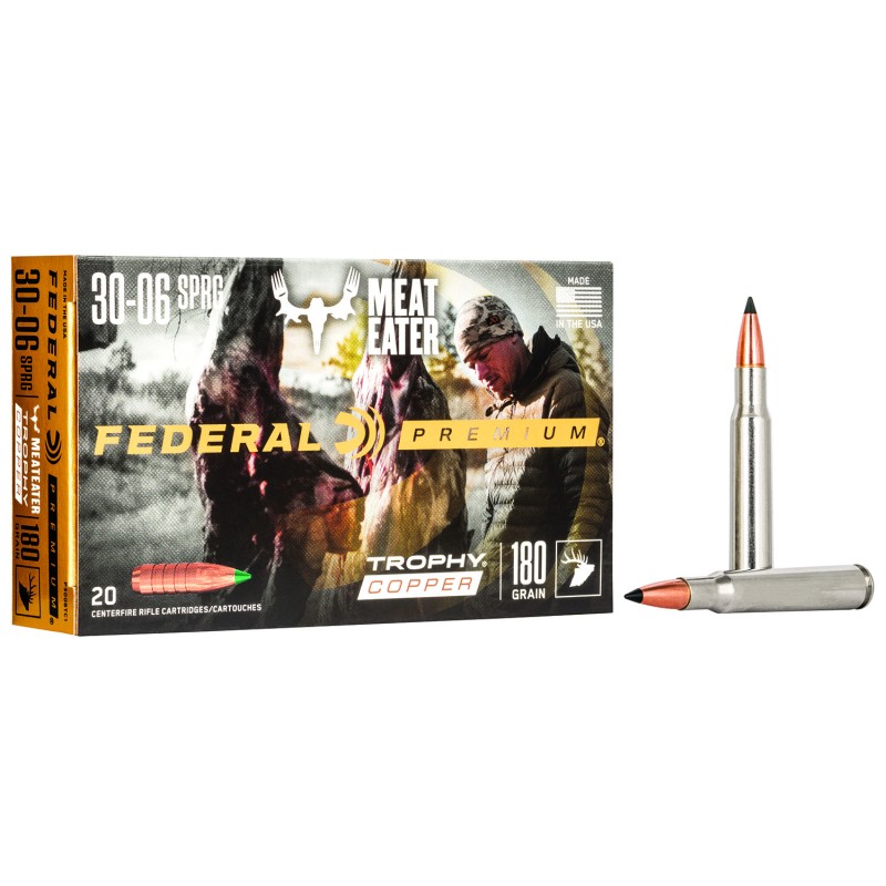 Federal P3006TC1 Premium  3006Springfield 180gr Trophy Copper 20 Per Box10 Case