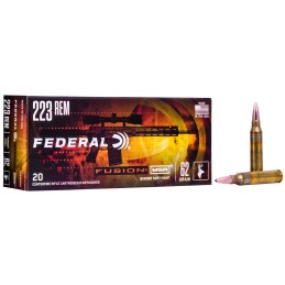 Federal F223MSR1 Fusion MSR 223Rem 62gr Bonded Soft Point 20 Per Box10 Case