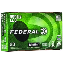 Federal BC223NT5A BallistiClean Reduced Hazard Training 223Rem 55gr Lead Free Frangible 20 Per Box25 Case