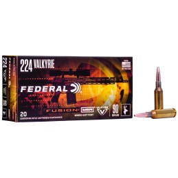 Federal F224VLKMSR1 Fusion MSR 224Valkyrie 90gr Bonded Soft Point 20 Per Box10 Case