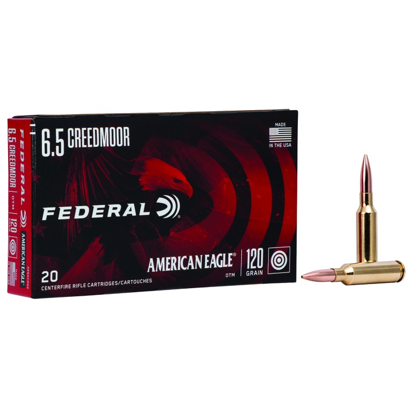 Federal AE65CRD2 American Eagle Rifle 6.5Creedmoor 120gr Open Tip Match 20 Per Box10 Case