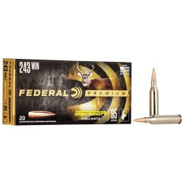 Federal P243BCH1 Premium  243Win 95gr Berger Hybrid Hunter 20 Per Box10 Case