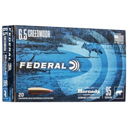 Federal V65CRDVM95 Varmint  Predator  6.5Creedmoor 95gr Hornady VMax 20 Per Box10 Case