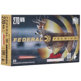 Federal P270SS1 Premium  270Win 130gr Swift Scirocco II 20 Per Box10 Case