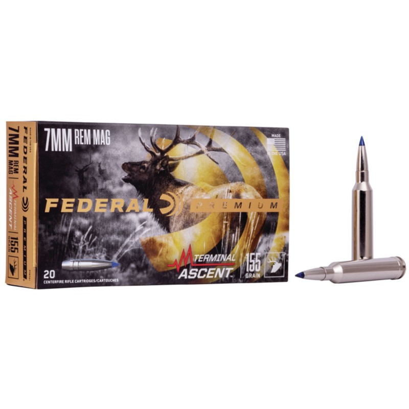 Federal P7RTA1 Premium Terminal Ascent 7mmRemMag 155gr 20 Per Box10 Case