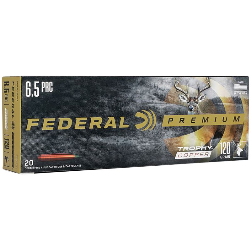 Federal P65PRCTC1 Premium  6.5PRC 120gr Trophy Copper 20 Per Box10 Case