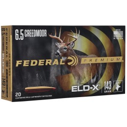 Federal P65CRDELDX1 Premium ELDX 6.5Creedmoor 143gr 20 Per Box10 Case