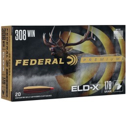 Federal P308ELDX1 Premium ELDX 308Win 178gr 20 Per Box10 Case