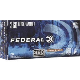 Federal 360BHAS PowerShok Buckhammer 360Buckhammer 180gr Soft Point 20 Per Box10 Case