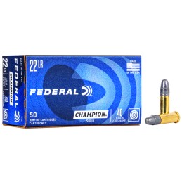 Federal 510 Champion Training Rimfire 22LR 40gr Lead Round Nose 50 Per Box100 Case