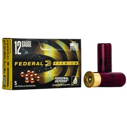 Federal PD13200 Premium Personal Defense 12Gauge 2.75 9Pellets 00BuckShot 5 Per Box50 Case