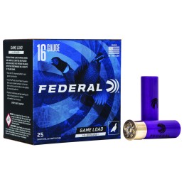 Federal H1634 GameShok High Brass 16Gauge 2.75 1 18oz 4Shot 25 Per Box10 Case