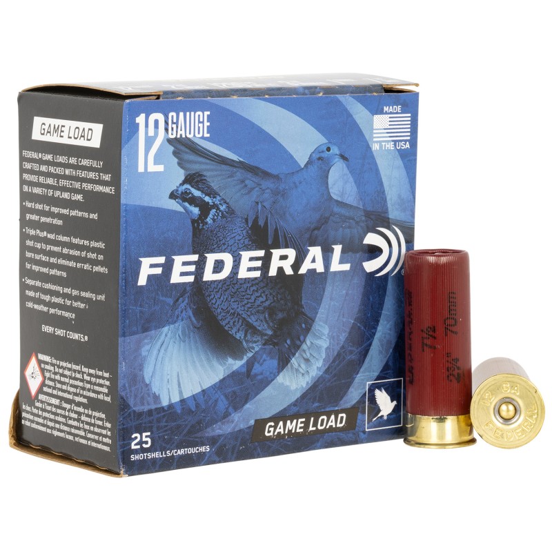 Federal H12175 GameShok Upland 12Gauge 2.75 1oz 7.5Shot 25 Per Box10 Case