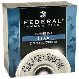 Federal H1255 GameShok Heavy Field 12Gauge 2.75 1 14oz 5Shot 25 Per Box10 Case