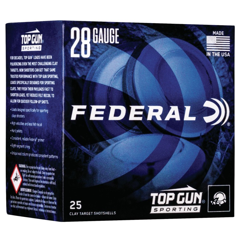 Federal TGS282175 Top Gun  28Gauge 2.75 34oz 7.5Shot 25 Per Box10 Case