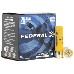 Federal H2586 GameShok High Brass 20Gauge 3 1 14oz 6Shot 25 Per Box10 Case