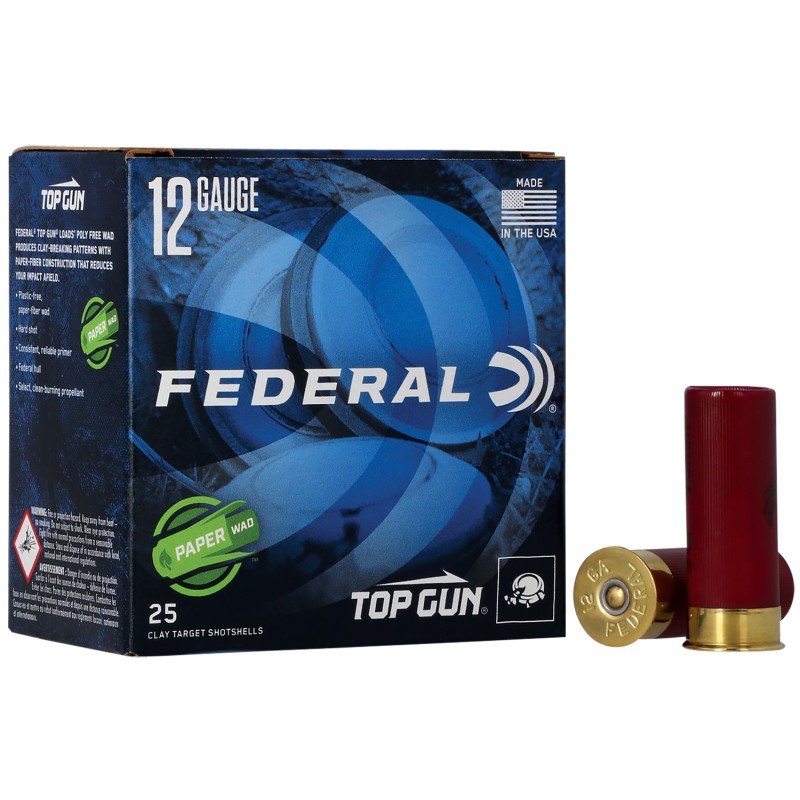 Federal GMT12175 Premium Paper Wad 12Gauge 2.75 1oz 7.5Shot 25 Per Box10 Case