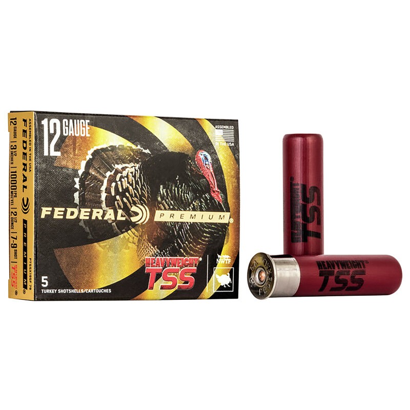 Federal PTSSX195F79 Premium Turkey Heavyweight TSS 12Gauge 3.50 2 12oz 79Shot 5 Per Box50 Case