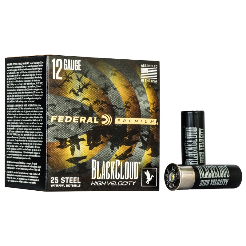 Federal PWBXH1432 Black Cloud FS High Velocity 12Gauge 3 1 18oz 2Shot 25 Per Box10 Case