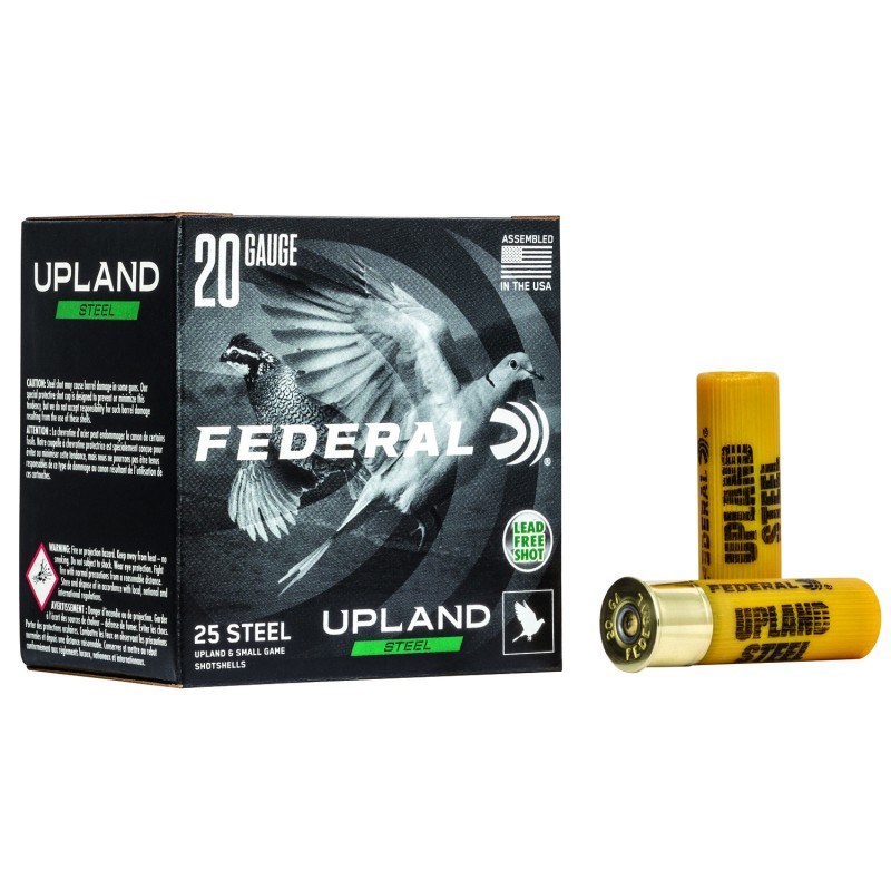 Federal USH206 Upland Field  Range 20Gauge 2.75 34oz 6Shot 25 Per Box10 Case