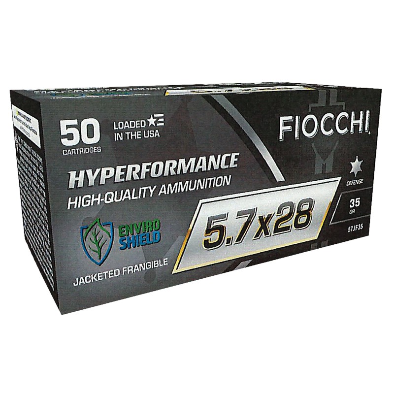 Fiocchi 57JF35 Hyperformance  5.7x28mm 35gr Jacketed Frangeable 50 Per Box10 Case