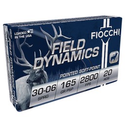 Fiocchi 3006C Field Dynamics  3006Springfield 165gr Pointed Soft Point 20 Per Box10 Case