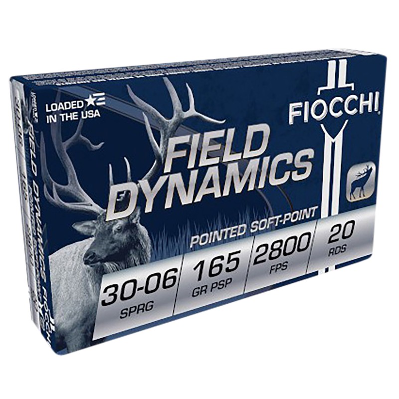 Fiocchi 3006C Field Dynamics  3006Springfield 165gr Pointed Soft Point 20 Per Box10 Case