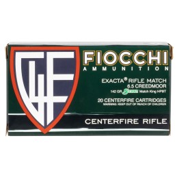 Fiocchi 65CMMKC Hyperformance Compete 6.5Creedmoor 142gr Sierra MatchKing BTHP 20 Per Box10 Case