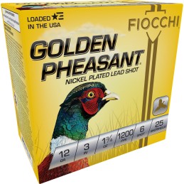 Fiocchi 123GP6 Golden Pheasant  12Gauge 3 1 34oz 6Shot 25 Per Box10 Case