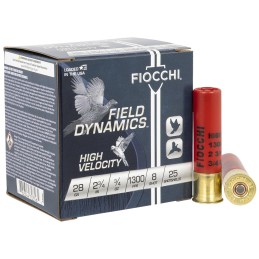 Fiocchi 28HV8 Field Dynamics High Velocity 28Gauge 2.75 34oz 8Shot 25 Per Box10 Case