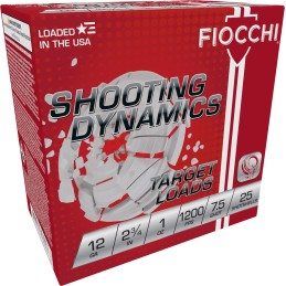 Fiocchi 12SD1H75 Shooting Dynamics Target 12Gauge 2.75 1oz 7.5Shot 25 Per Box10 Case