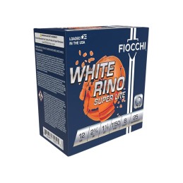 Fiocchi 12WRSL8 Exacta Target White Rino Super Light 12Gauge 2.75 1 18oz 8Shot 25 Per Box10 Case