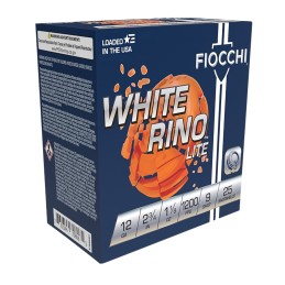 Fiocchi 12WRNL9 Exacta Target White Rino Lite 12Gauge 2.75 1 18oz 9Shot 25 Per Box10 Case