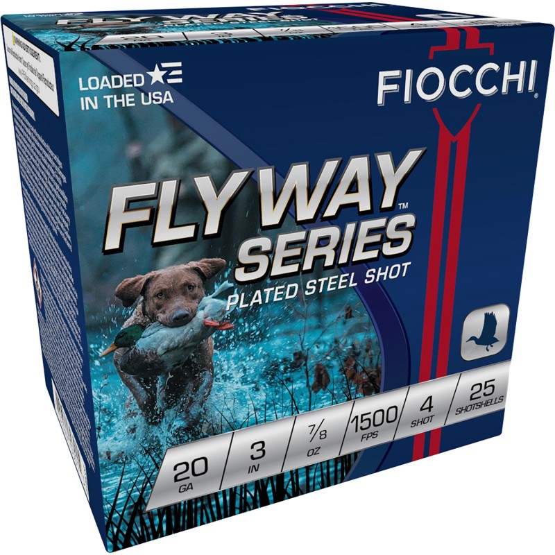 Fiocchi 203ST4 Flyway  20Gauge 3 78oz 4Shot 25 Per Box10 Case