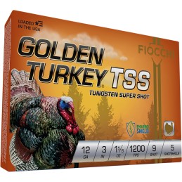 Fiocchi 123TSS9 Golden Turkey TSS 12Gauge 3 1 58oz 9Shot 5 Per Box10 Case