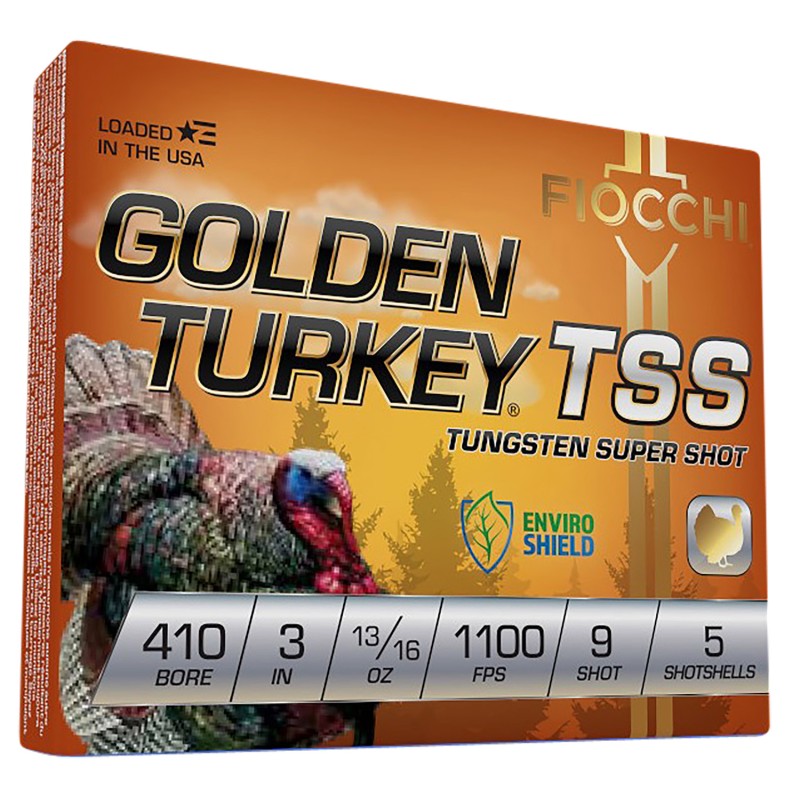 Fiocchi 410TSS9 Golden Turkey TSS 410Gauge 3 1316oz 9Shot 5 Per Box10 Case