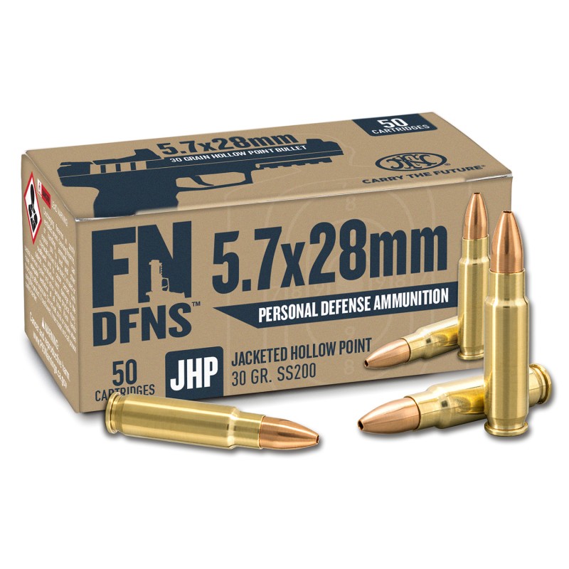 FN 10700030 DFNS  5.7x28mm 30gr Jacketed Hollow Point 50 Per Box10 Case