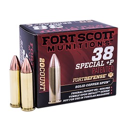 Fort Scott Munitions 38P081SCV Tumble Upon Impact TUI  38SpecialP 81gr Solid Copper Spun 20 Per Box25 Case