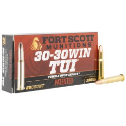 Fort Scott Munitions 3030130SCV Tumble Upon Impact TUI Rifle 3030Win 130gr Solid Copper Spun 20 Per Box25 Case