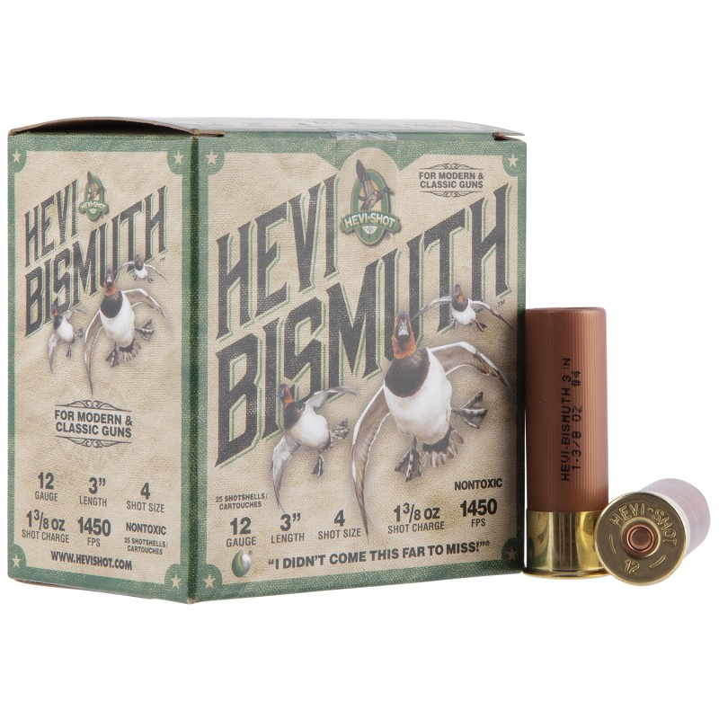 HEVIShot HS14004 HEVIBismuth  12Gauge 3 1 38oz Bismuth 4Shot 25 Per Box10 Case