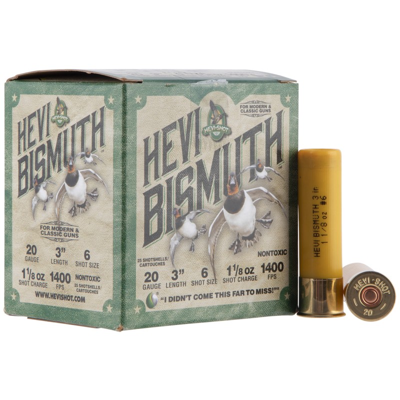 HEVIShot HS17006 HEVIBismuth  20Gauge 3 1 18oz Bismuth 6Shot 25 Per Box10 Case