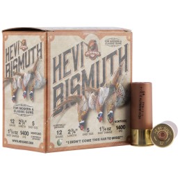 HEVIShot HS14715 HEVIBismuth Upland 12Gauge 2.75 1 14oz Bismuth 5Shot 25 Per Box10 Case