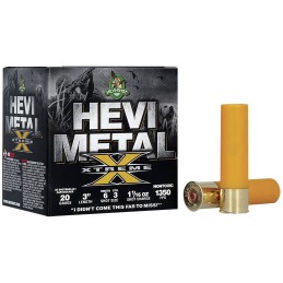 HEVIShot HS39206 HEVIMetal Extreme 20Gauge 3 1 116oz SteelTungsten 63Shot 25 Per Box10 Case