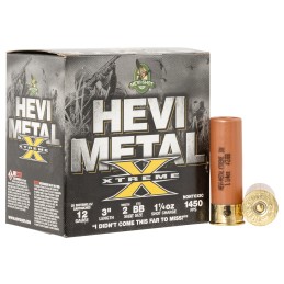 HEVIShot HS38188 HEVIMetal Extreme 12Gauge 3 1 14oz SteelTungsten 2BBShot 25 Per Box10 Case