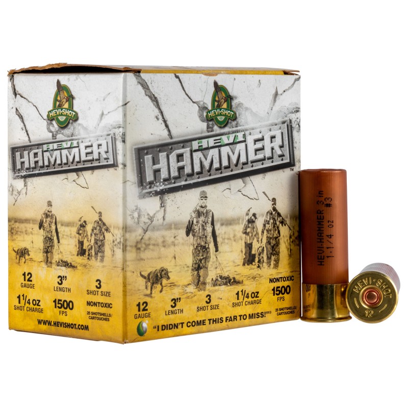 HEVIShot HS28003 HEVIHammer  12Gauge 3 1 14oz 3Shot 25 Per Box10 Case