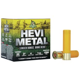 HEVIMetal HS39004 HEVIMetal Longer Range 20Gauge 3 1oz 4Shot 25 Per Box10 Case