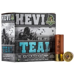 HEVIShot HS61226 HEVITeal  12Gauge 2.75 1 18oz 6Shot 25 Per Box10 Case