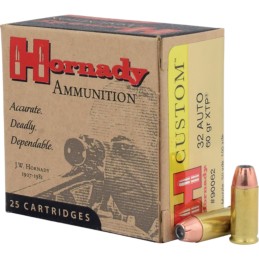 Hornady 90062 Custom  32ACP 60gr Hornady XTP Hollow Point 25 Per Box10 Case