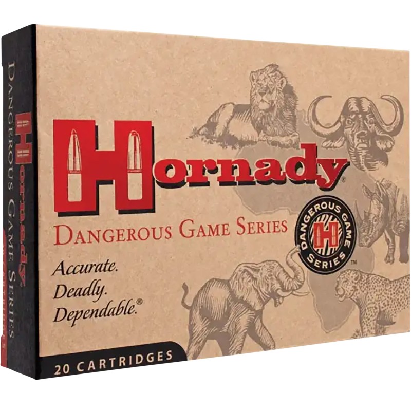 Hornady 82322 Dangerous Game  375HHMag 300gr Dangerous Game Solid 20 Per Box6 Case