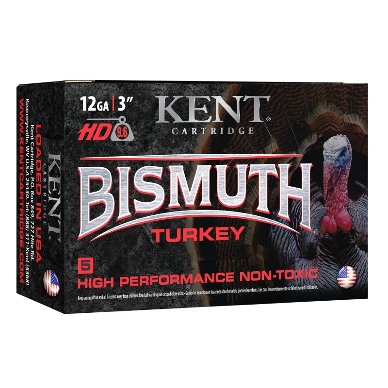 Kent Cartridge B123TK465 Bismuth Turkey  12 Gauge 3 1 58 oz 1300 fps Bismuth 5 Shot 5 Bx20 Cs